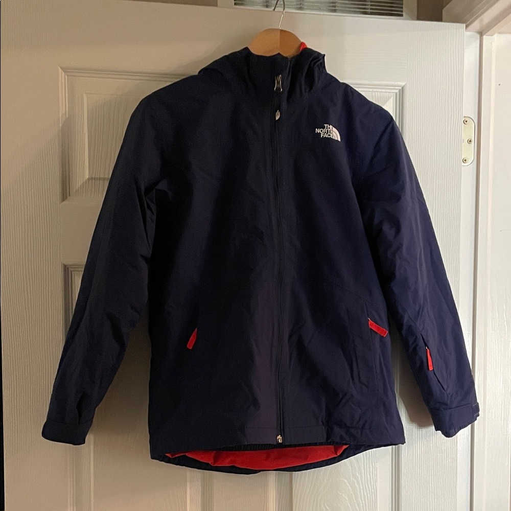 The North Face Dark Blue Jacket with Red Details